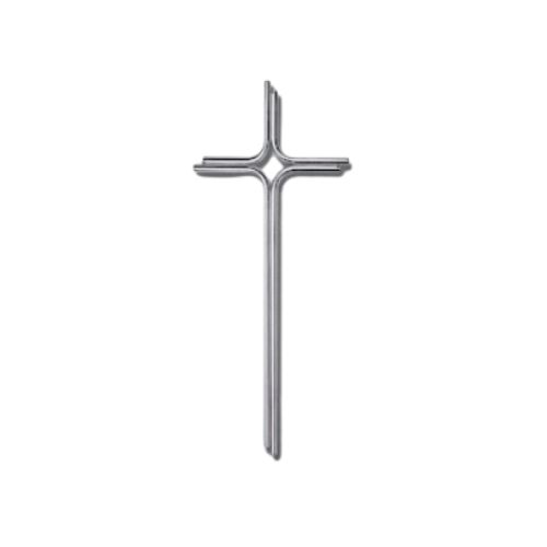 Crucifijo plateado minimalista